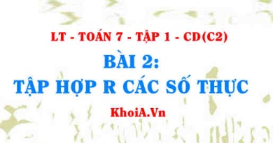 Cách so sánh hai số thực, số đối của một số thực, cách biểu diễn số thực trên trục số? Toán 7 bài 2 c2cd1